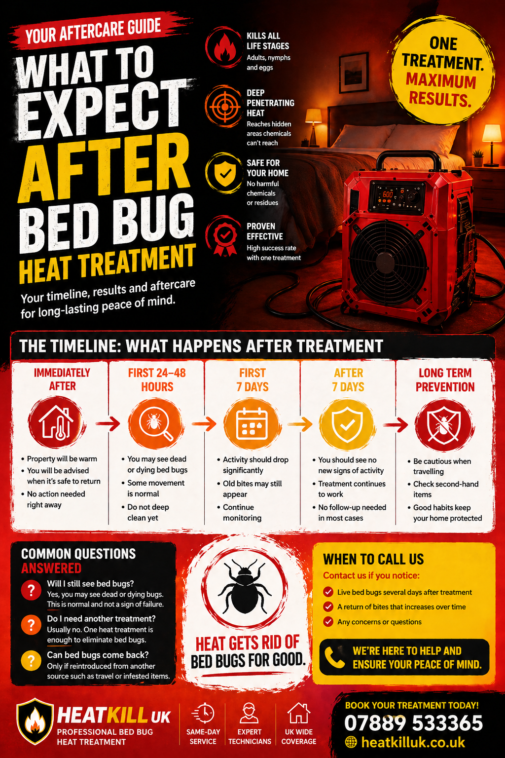 What to Expect After Bed Bug Heat Treatment
