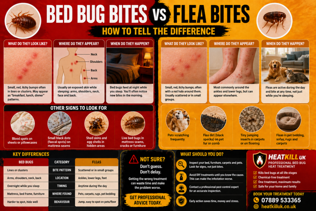 Bed Bug Bites vs Flea Bites