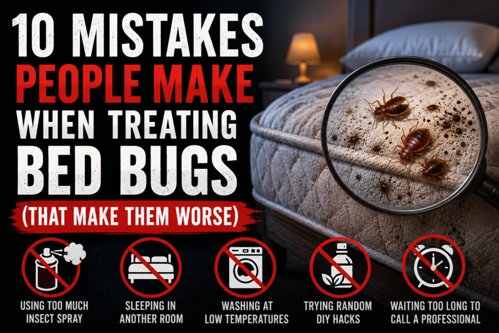 Common bed bug treatment mistakes homeowners make